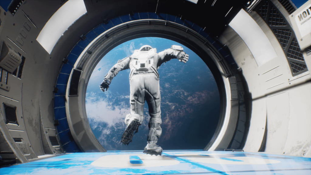 Astronaut jumping into space overlooking planet earth symbolizing jumping into the future of their extended workforce program needs. 